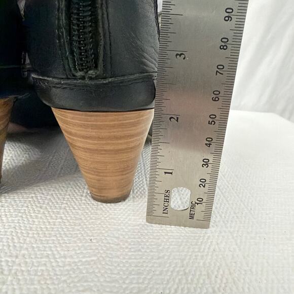 Pikolinos Java Sandals Womens 7 Gladiator Heel Leather Black Boho Ankle Zip 37 - Picture 4 of 10